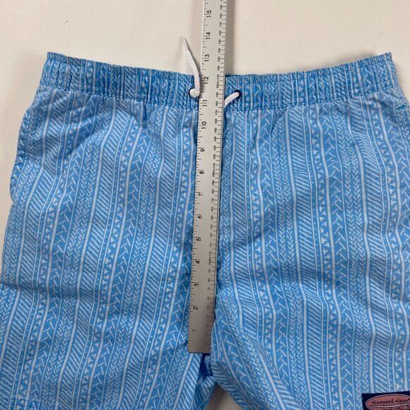NWOT Vineyards Vines Swim Trunks Shorts Boys XL Mesh Lined Chappy Tribal Blue - Picture 10 of 13